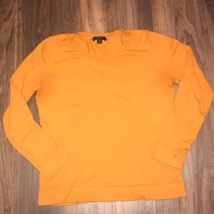 J. Crew Fall Orange Color Fleece Long Sleeve Tee